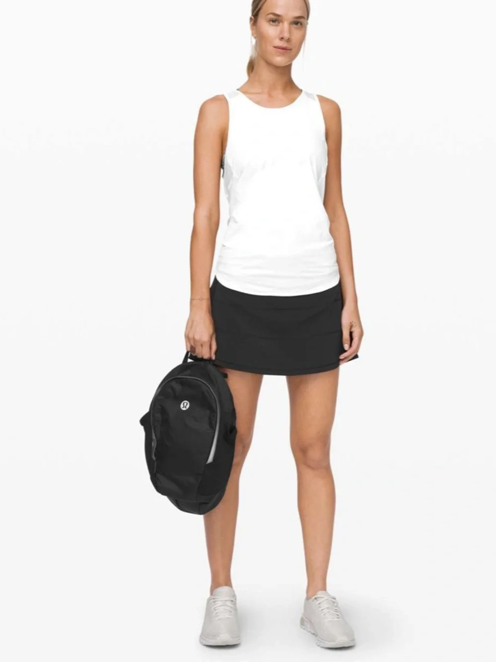 lululemon athletica Pace Rival Black Skirt with Built-In Brief, size 4